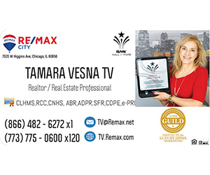 Tamara Vesna Realtor Remax City buss card